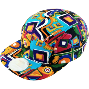 Multicolored 90s Retro Flat Bill Pipe Hat 