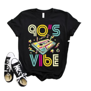 Simple 90s Vibe T-Shirt for Club Party 